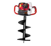 Trivella Motozappa Benzina, Trivella per Pali Gas Terra, 999cc 8.5 CV, Impugnatura Antivibrazione, per Foratura Terra, Trapanaggio, Giardinaggio e Lavori Agricoli 12cm