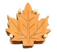 Trivets for Hot Dishes - 6 Pieces Heat-Proof Coasters with Maple Leaf Design, Non-Slip Pads Protect Surfaces from Heat Damage, Durable Material Ensures Safe Placement of Hot Pots | Decorative Table Ac