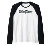 Trivial Pursuit Logo Black Camiseta Manga Raglan