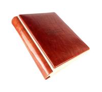 TriVin Art Álbum de fotos artesanal de cuero auténtico con perfil de piel sintética de alta calidad. Personalizable con grabado. Cualquier evento. (Cuero Pliega Cognac/Beige)