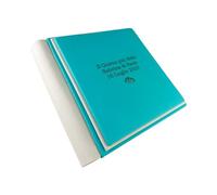 TriVin Art Álbum de fotos Elios Soft - fabricación artesanal de piel sintética personalizable con grabado. Ideal para bodas, aniversarios, todos los eventos (Tiffany/Beige)