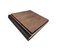 TriVin Art Álbum de fotos en elegante símil piel, personalizable con grabado. Ideal para bodas, aniversarios, todos los eventos. (Castaño-Moro)