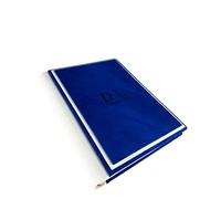 TriVin Art Album Fotografico in Tessuto Effetto Alcantara, Elige tu versión, Personalizzabile con Incisione. Ideale per Qualsiasi Evento (Blu/Beige)