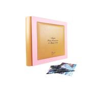 TriVin Art -Júpiter C- Álbum Fotográfico Artesanal de Efecto Cuero de Alta Calidad, Varios Formatos y Personalizable con Grabado. Boda, Comunión, Graduación, Bautizo, Cualquier Evento (Rosa)