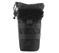 TRIWONDER Bolsa Táctica para Botella de Agua Bolsa Sistema Molle Soporte Ajustable para Botellas Cinturón para Senderismo Caza Camping (Negro, 1 Pcs)