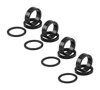 TRIWONDER Espaciador de Bicicleta de Carretera Extensión de Cabezal de Dirección 2mmx4, 5mmx4, 10mmx4 para MTB (Negro - 12 pcs)