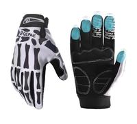 TRIWONDER Guantes de Ciclismo Guantes de Esqueleto Reflectantes de Dedo Completo Antideslizantes Transpirables para Bicicleta de Montaña, Carretera, BMX (Colores Reflectantes, M)