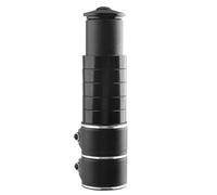 TRIWONDER MTB Elevador de Vástago de Bicicleta Aleación de Aluminio Adaptador de Manillar 28.6mm para Ciclismo (Negro con Plateado - Edición Extendida)