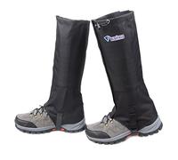 TRIWONDER Polainas Impermeable Protección para Las Piernas a Prueba de Viento Nieve Lluvia para Senderismo Montaña Caza Esquí Escalada 1 Par (Negro, S)