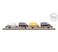 TRIX 24428 H0 1:87 -par de Vagones Plataforma Laads 800B Twa Con Carga Camiones