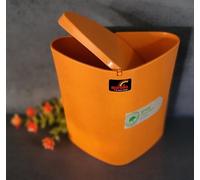 TRIX ECO Cubo de Basura Cubo de Cosméticos Mesa Orange. Dreieck-Design