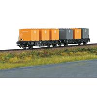 Trix H0 24162 - Carro De Transporte De Contenedores Laabs, Ep. IV Nuevo