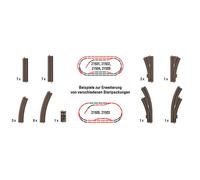 Trix H0 62900 Set Ampliación Vías Para C-Gleis 1:87, Nuevo