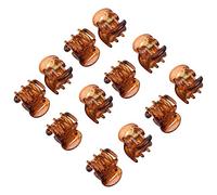 TRIXES 12Pz de Elegantes Mini Pinzas Marrón con Abrazaderas para Sujetar el Cabello