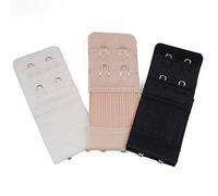 TRIXES 3pc Extensores Sujetador Tirantes Extensión Extensor Sujetador 2 Ganchos Flexibles Negro Blanco Beige