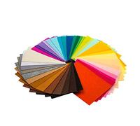 TRIXES 40PCS Hojas tela fieltro-Tejido Rizado Artesanía bricolaje-Forma rectangular multicolor-Corte a medida- para Álbum recortes arte y manualidades-30x 23cm