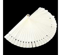 TRIXES Abanico de muestras de uñas - 50 piezas blancas | Ideal para exhibir diseños y colores de barniz: practica tus habilidades en casa