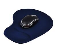 TRIXES Alfombrilla para Ratón/Tapete de Ratón en Azul Redondo Oscuro con Soporte Ergonómico Relleno de Gel para Muñeca