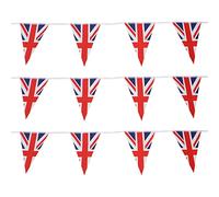 TRIXES Banderines Triangulares de 8M Union Jack - Decoración de Fiesta al Aire Libre e Interior - Bandera temática del Reino Unido para el Jubileo de Platino, Euros, fútbol