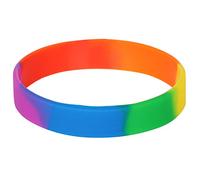 TRIXES Brazalete Arcoíris de Silicona - Accesorio para los Eventos del Orgullo Gay Festival LGBT - Brazalete para Hombres o Mujeres - Brazalete Deportivo Resistente al Agua Multicolor