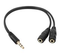 TRIXES Cable Divisor de Audio para 2 Auriculares o Altavoces - con Conector de 3,5 mm