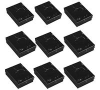 TRIXES Caja de regalo de mármol x16 cajas de joyería negras - Juego de regalo cuadrado de cartón - Regalo para bodas, bautizos, fiestas, Navidad y mucho más