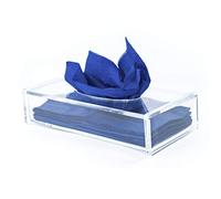 TRIXES Caja Grande de Acrílico Transparente Rectangular para Servilletas Papel de Seda Toallas de Papel