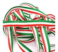 TRIXES Cinta decorativa de nailon de 45 m x 10 mm italiana tricolor, cinta decorativa de nailon, vibrante rojo, blanco y verde - Artesanías - Fabricación de banderines patrióticos