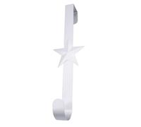 TRIXES Colgador de corona de estrella navideña - Gancho de puerta frontal para decoración navideña e invernal - Corona navideña - Decoración navideña al aire libre