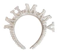 TRIXES Diadema de Perlas Mummy - Accesorio de Cabello Decorado para Baby Showers, Revelación de Sexo del Bebé - Regalos para Futuras Mamás