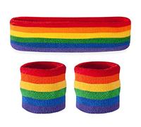 TRIXES Diadema Deportiva para el Arco Iris y Banda para el Sudor para Mujer: Talla única-Multicolor