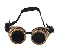 TRIXES Gafas Steampunk Ajustables - Protectores Laterales Metal Cobre Accesorio Disfraz - para Fiestas, Cosplay y Carnaval
