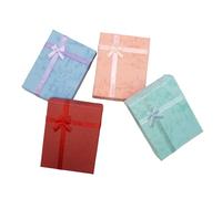 TRIXES Juego de 12 cajas de regalo de joyería - Embalaje de lujo para regalos pequeños para Navidad, San Valentín, cumpleaños, muestra un collar, pulsera, anillo y más - Las cajas vienen en 4 colores