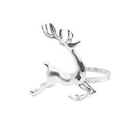 TRIXES Juego de 8 servilletas de renos navideños - juego de plata - adorno decorativo - ajuste de comida navideña - accesorio - juego de Navidad