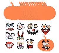 TRIXES Kit de manualidades de calabaza de 32 piezas - Suministros de arte - Fiesta de Halloween - Pegatinas de fiesta para niños - Kits de manualidades para niños