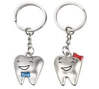 TRIXES Llaveros Dientes de Plata de Él de Ella