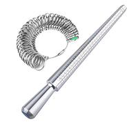 TRIXES Medidor para Reino Unido Anillos Dedo Mandril Calibrador Kit Herramientas Joyería Calibrador Anillo de Compromiso