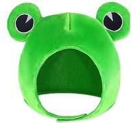 TRIXES Novedad Sombrero de Rana de Ojos Grandes - Disfraz Novedad - Tocado de Felpa con Gancho y Lazo - Accesorios para Disfraces