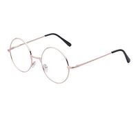 TRIXES Ora Rosa redondas Unisex Plateadas - Gafas estilo retro de los años sesenta Lentes Beatles transparentes - Gafas Griegas para Vestir montura de metal Accesorios para vestir - Clásicas de dis