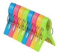 TRIXES Pack de 8 Grandes Playa Toalla Clips - Brillante Color - Plástico - Pinzas/Clavijas para Tumbona