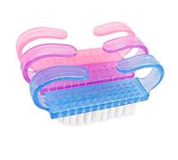 TRIXES Paquete de 3 Cepillos de Uñas en Miniatura para Viaje en Colores Surtidos para Ayuda de Limpieza