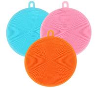 TRIXES Paquete de 3 Esponjas de Silicona/Estropajos de Silicona - Multifuncionales para el Baño, para la Limpieza de la Cocina.