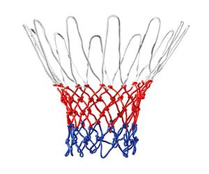TRIXES Red de Baloncesto de 12 Lazos de Nylon Rojo/Blanco/Azul
