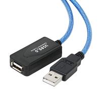 TRIXES Repetidor activo de cable de extensión USB de 10 m - USB de alta velocidad macho a hembra - Compatible con USB 2.0 y USB 1.1 para impresoras, teclados consola de juegos, antena wifauriculare