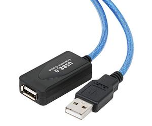 TRIXES Repetidor activo de cable de extensión USB de 10 m - USB de alta velocidad macho a hembra - Compatible con USB 2.0 y USB 1.1 para impresoras, teclados consola de juegos, antena wifauriculare
