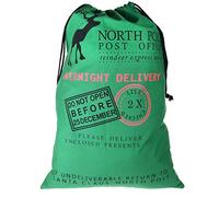 TRIXES Saco de Papá Noel Verde, 70 cm x 50 cm - Reno de Navidad, Oficina de Correos, Bolsa de Regalo con Cordón, Saco Niños, Regalo Festivo, Bolsa de Navidad para Regalos