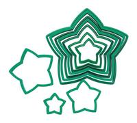 TRIXES Set de Cortadores de Galletas 3D en Forma de Árbol de Navidad - Moldes Apilables para Galletas y Bizcochos - Herramienta de Repostería Festiva