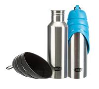 Trixie 24606 - Bebedero Viaje con Botella, 750ml, 1 unidad [colores surtidos]