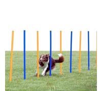 TRIXIE 3206 Eslalom para Agility, 115 x 3 cm, Azul Naranja, para Perros