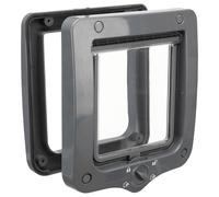 Trixie 4-Wege Puerta Unidireccional Gris, 20x22cm - Mascota Plástico Tapa,